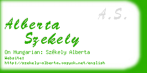 alberta szekely business card